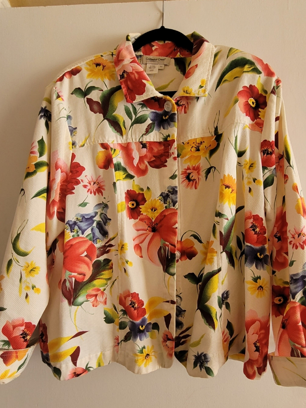 Coldwater Creek Floral  Cotton Jean Jacket - Floral